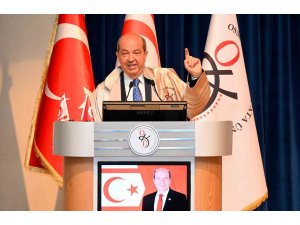 KKTC Cumhurbaşkanı Tatar, Osmaniye’de “Kıbrıs’ta Türklerin Varoluş Mücadelesi” konulu konferans verdi