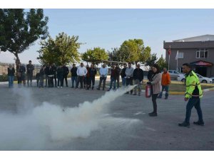 Mersin Büyükşehir Belediyesi personellerine yangın eğitimi