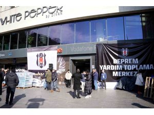 Vodafone Park’ta depremzedeler için yardım çalışmaları sürüyor