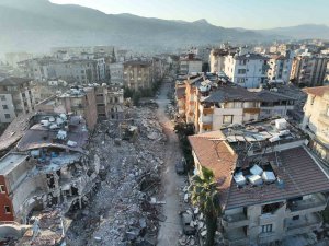 Depremin 9. günü Hatay’daki yıkım havadan çekilen görüntülere yansıdı