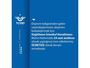 Kağıthane - İstanbul Havalimanı metro hattı depremzedeleri 24 saat ücretsiz taşıyacak