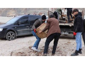 Sular altında kalacak olan ilçedeki ağaçlar depremzedeleri ısıtacak