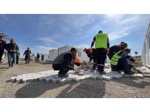 Karacasu’daki konteyner kentte alt ve üstyapı çalışmaları tamamlanıyor