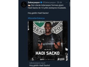 Sakaryaspor, Hadi Sacko’yu transfer etti