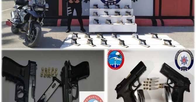 Adana polisinden şok uygulama: 231 şahıs yakalandı 92 silah ele geçirildi