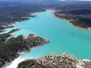 Korkuteli sulama suyu barajında su seviyesine yağmur desteği