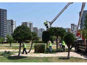 Toroslar’da park ve yeşil alanlar bakımdan geçiyor