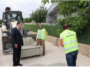 Toroslar’da yol ve kaldırım çalışmaları devam ediyor