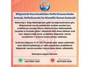 Mersin Valiliğinden sıcak hava uyarısı