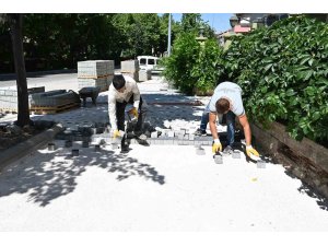 Isparta Belediyesi’ den begonit taş çalışması