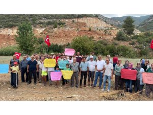 Gazipaşa’da mermer ocağına ’ÇED gerekli değil’ kararı protesto edildi