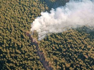 Hatay’da orman yangınına havadan ve karadan müdahale sürüyor