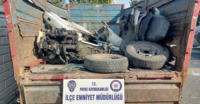 Çalınan otomobilden geriye parçaları kaldı