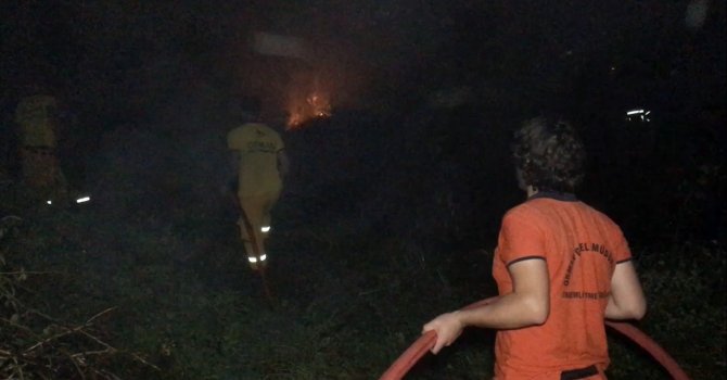 Sazlık alanda korkutan yangın, ormancılar ile itfaiye müdahale etti