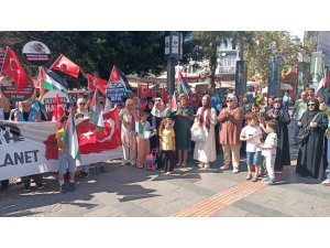 Antalya’da İsrail protestosu