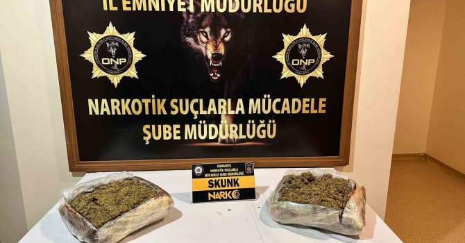 Yolcu otobüsünde 2 kilo 600 gram uyuşturucu ele geçirildi