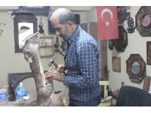 Ahşap, Temel Usta’nın elinde sanat eserine dönüşüyor