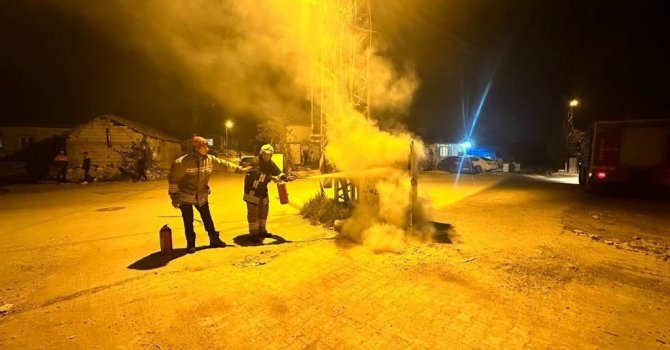 Hatay’da trafoda çıkan yangın söndürüldü