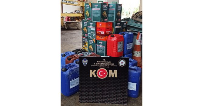 Burdur’da 820 litre kaçak yağ ele geçirildi