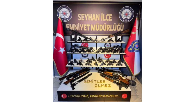 Seyhan polisi 58 ruhsatsız silah ele geçirdi, 12 kişi tutuklandı