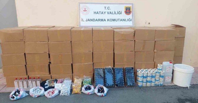 Hatay’da jandarmadan kaçak ve sahte alkol uygulaması