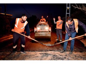 Gülnar’da yol yapım çalışmaları sürüyor