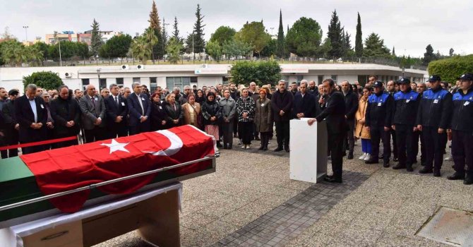 Çukurova Belediyesi’nde vefat eden zabıta müdürü için tören düzenlendi