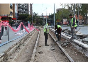 Nostalji Tramvay hattında hummalı çalışma