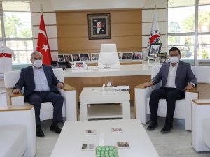 Başkan Tütüncü, Kepez kaymakamı Şahin’i ağırladı