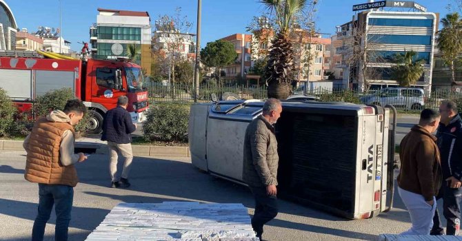 Önce çarptı, sonra yan yatarak sürüklendi