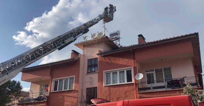 Burdur’da baca yangını paniğe neden oldu