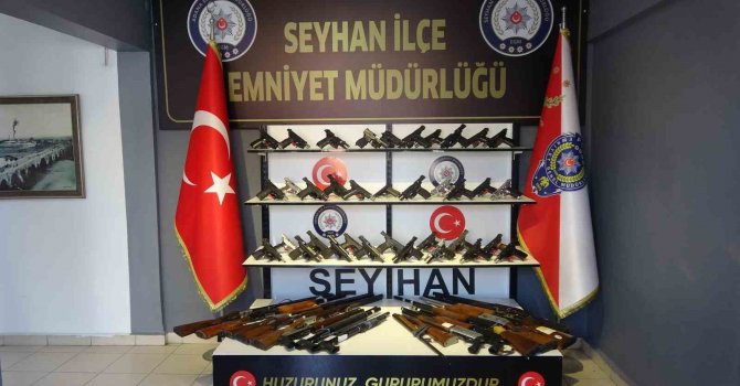 Seyhan polisi 54 silah ele geçirirken 314 suçluyu yakaladı