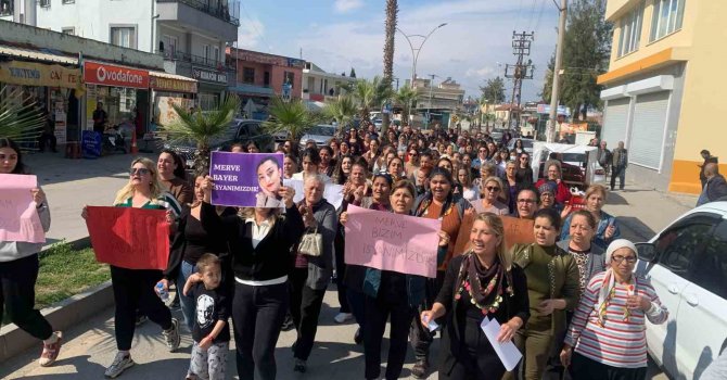 Kadınlar öldürülen Mervegül için yürüdü