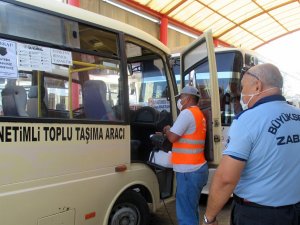 Serik’te toplu ulaşım araçları denetlendi