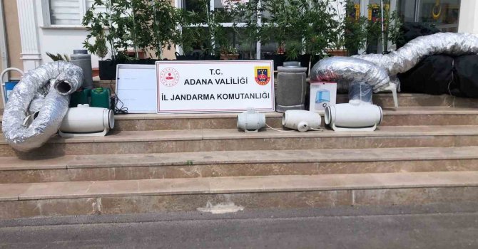 Apartmanda iklimlendirme sistemiyle uyuşturucu imalatına jandarma darbesi