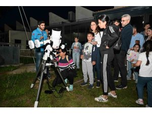 Antalya, Bilim Merkezi’nden dünyanın uydusunu gözlemledi