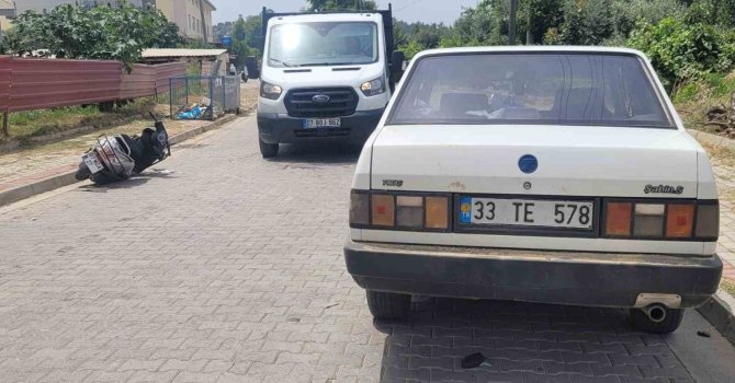 Gözüne arı çarpan motosiklet sürücüsü hastanelik oldu