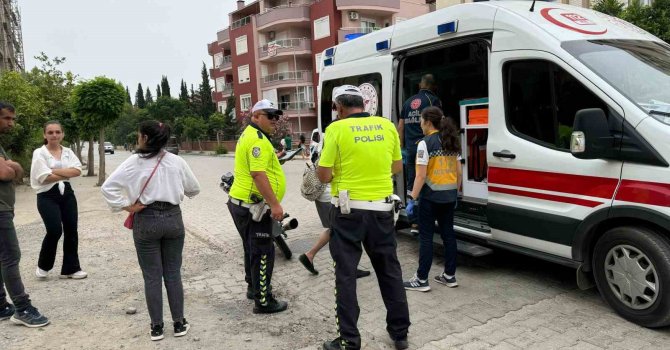 Kaza yapan alkollü motosiklet sürücüsü yaralandı