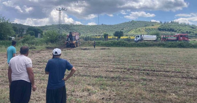 Osmaniye’de buğday tarlasında yangın çıktı