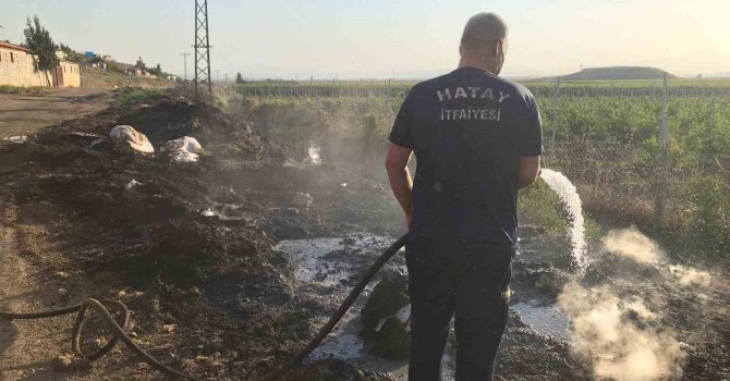 Reyhanlı’da çıkan çöp yangını söndürüldü