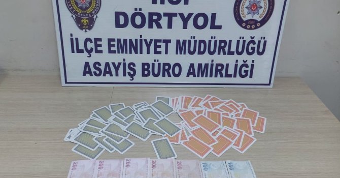 Dörtyol’da kumar oynayan 4 şahsa para cezası uygulandı