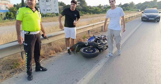 Manavgat çevreyolunda motosiklet kazası: 2 yaralı