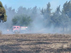 Antalya’da boş arazide çıkan yangın ormanlık alana sıçradı