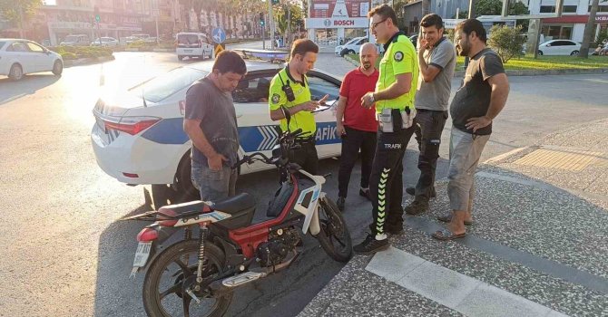 Yaralı motosiklet sürücüsü tedaviyi kabul etmedi