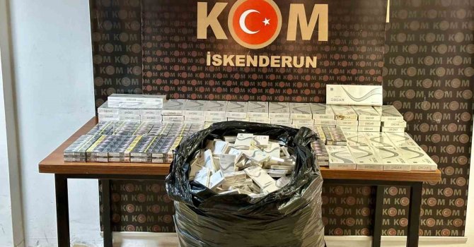 İskenderun’da 1640 paket kaçak sigara ele geçirildi