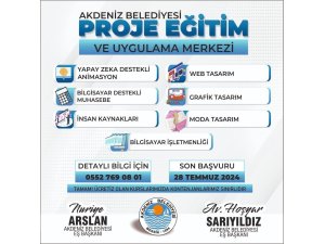 Akdeniz’de Proje Eğitim ve Uygulama Merkezinde kurslar başlıyor