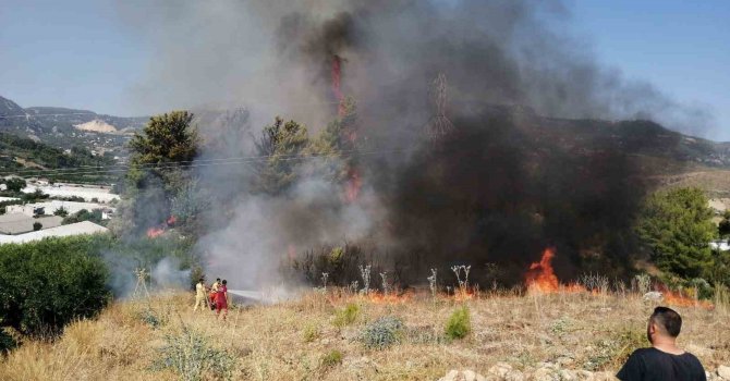 Adrasan’da çıkan yangın, büyümeden söndürüldü