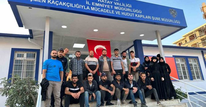 Hatay’da 28 kaçak göçmen yakalandı