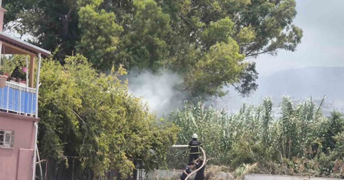 İskenderun’da bahçe yangını