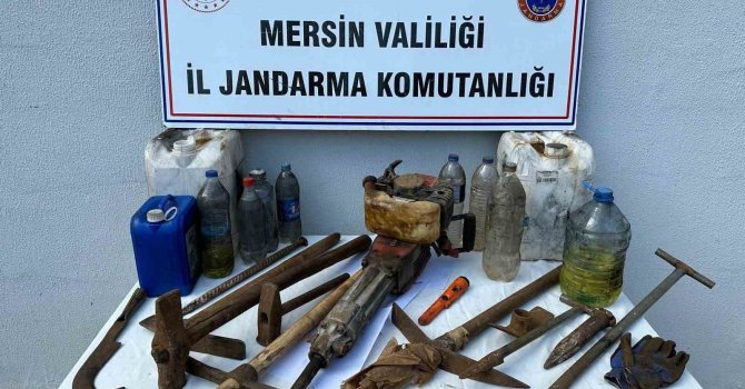 Mersin’de kaçak kazı yapan şahıs yakalandı